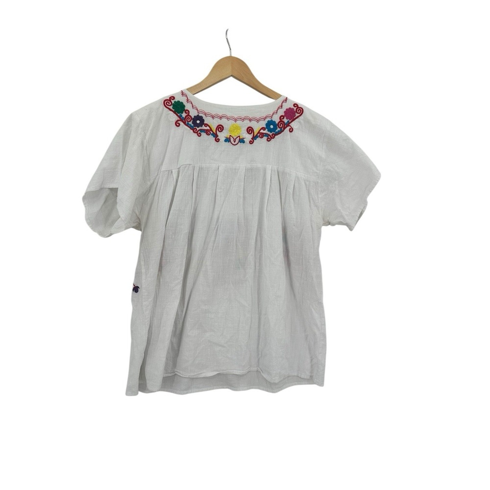 YZXDORWJ Embroidered Shirt Women Size 3X Floral Boho Lagenlook Festival Hippie‎ - Picture 2 of 8